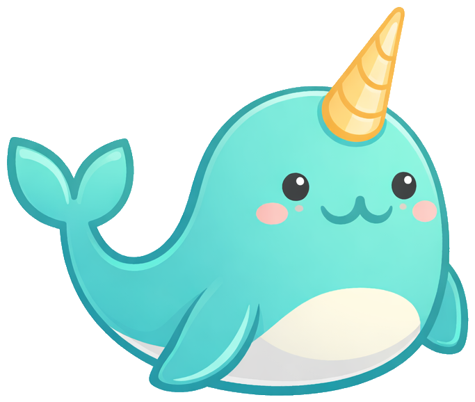 Narvio narwhal mascot