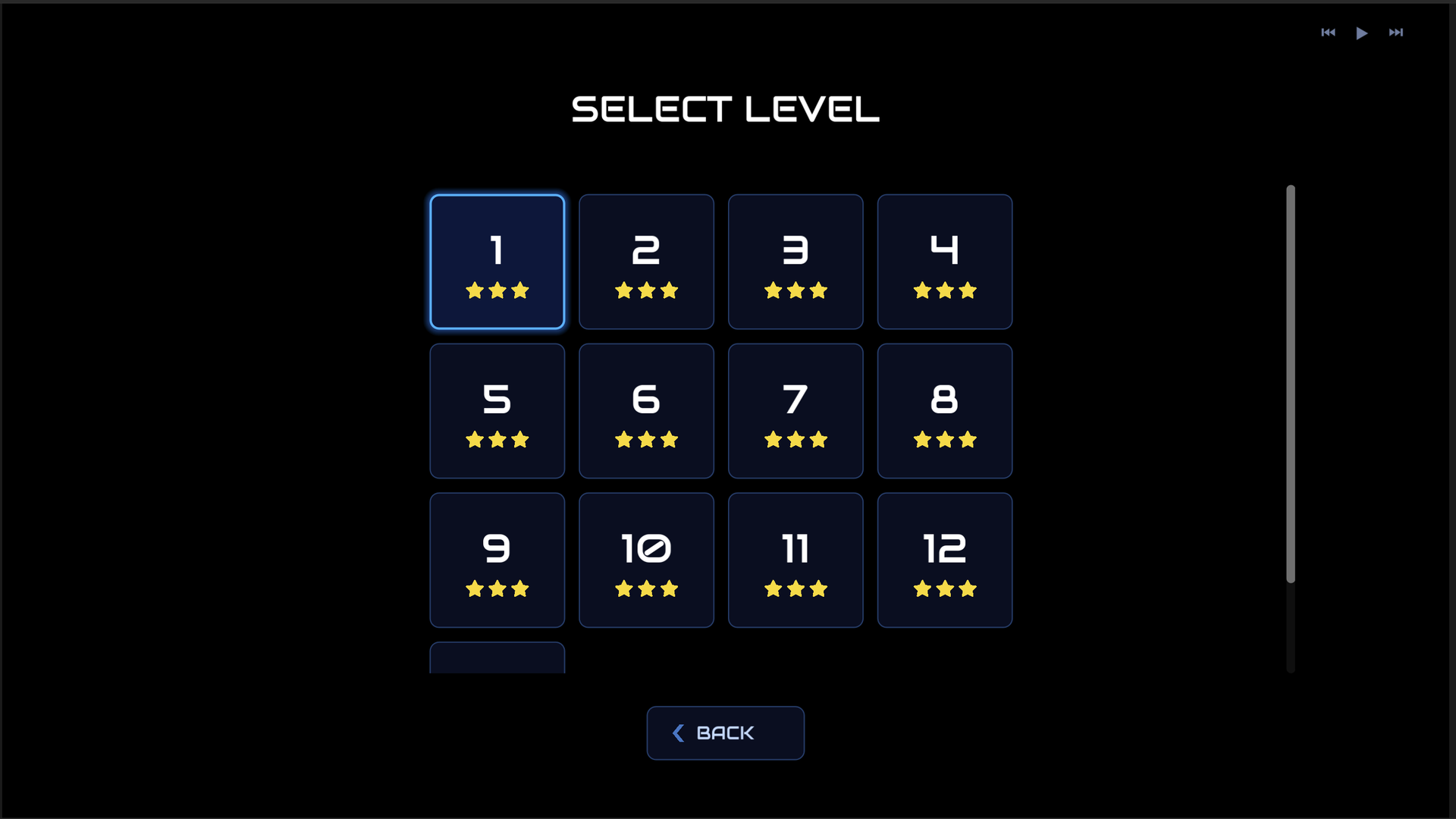 Level select
